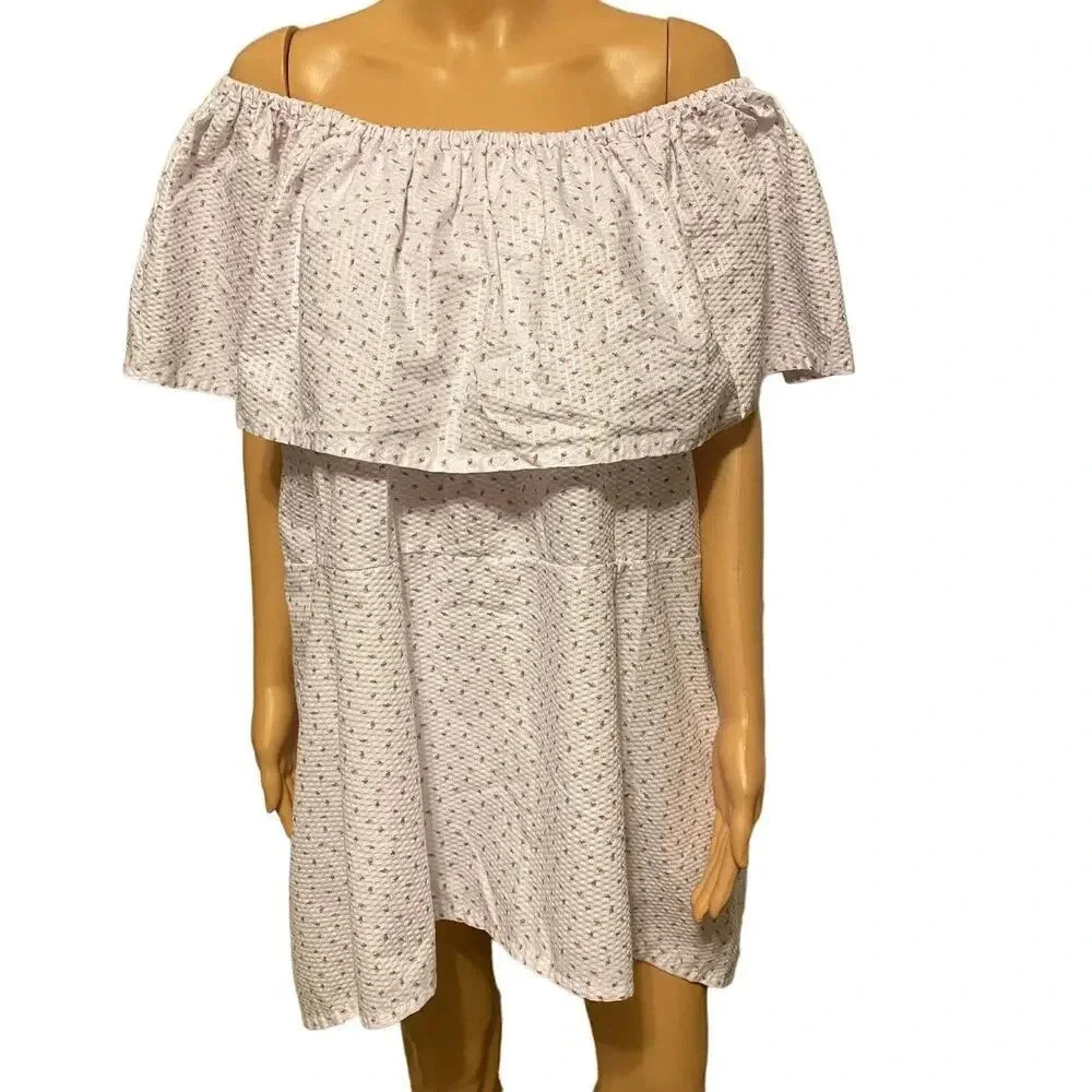 Beautiful Off Shoulder Floral Summer Casual Swing Top Blouse Women Plus 2XL